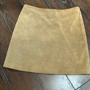 Tan Suede Mini Skirt Vintage Banana Republic 2